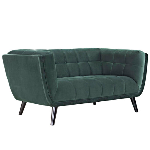 Modway Bestow Mid Century Modern Velvet Loveseat