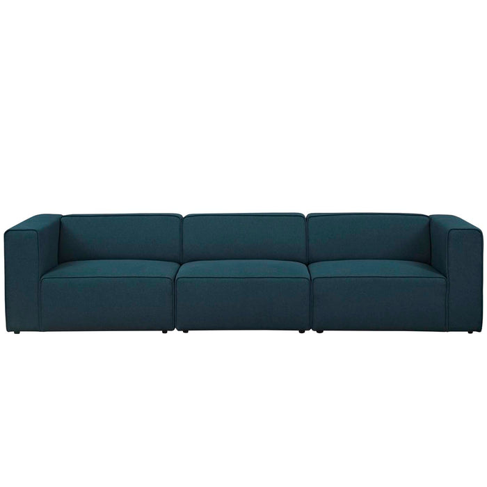 Modway Mingle 3 Piece Upholstered Fabric Sectional Sofa Set