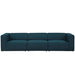 Modway Mingle 3 Piece Upholstered Fabric Sectional Sofa Set