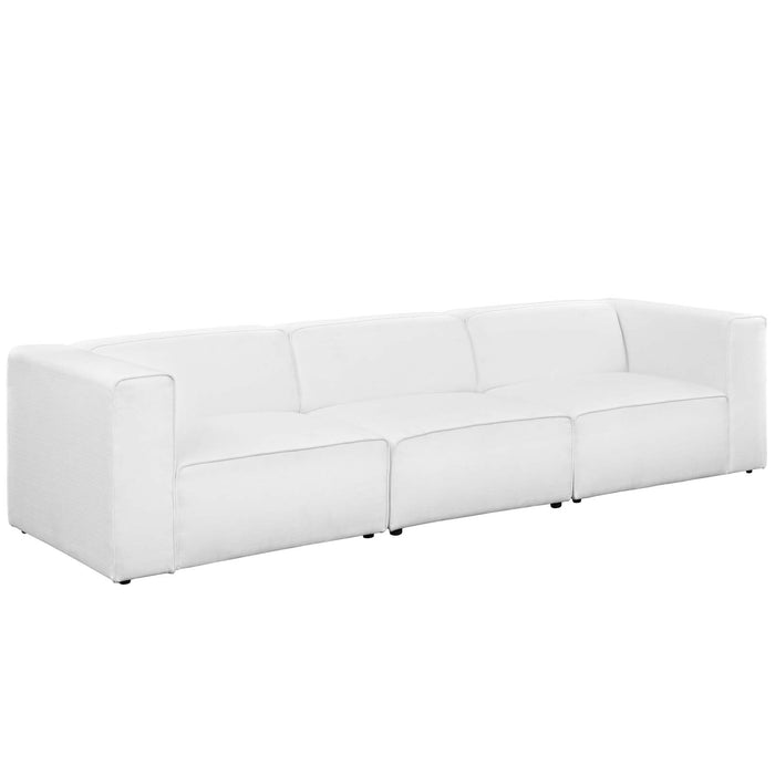 Modway Mingle 3 Piece Upholstered Fabric Sectional Sofa Set