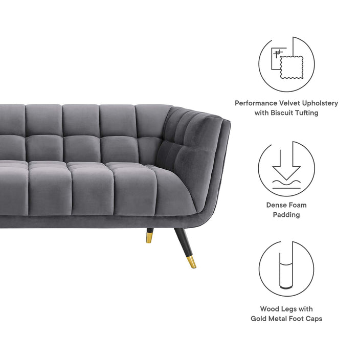 Modway Adept Mid-Century Modern Velvet Sofa