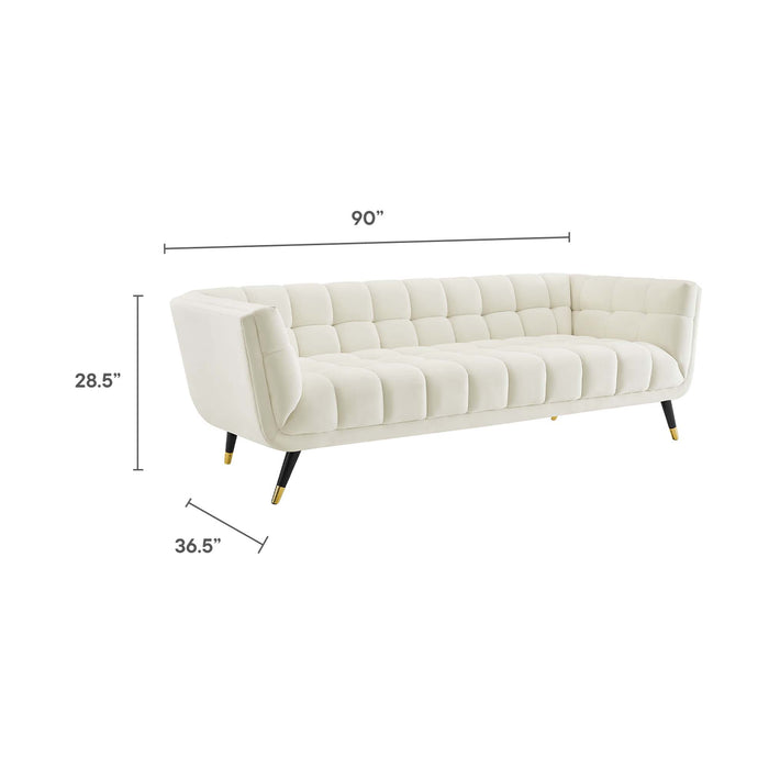 Modway Adept Mid-Century Modern Velvet Sofa