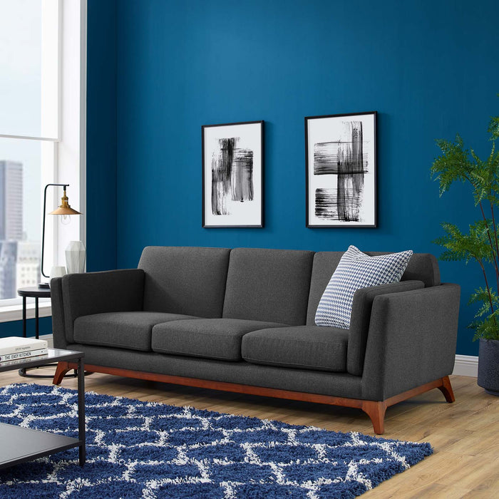 Modway Chance Upholstered Mid-Century Modern Fabric Sofa