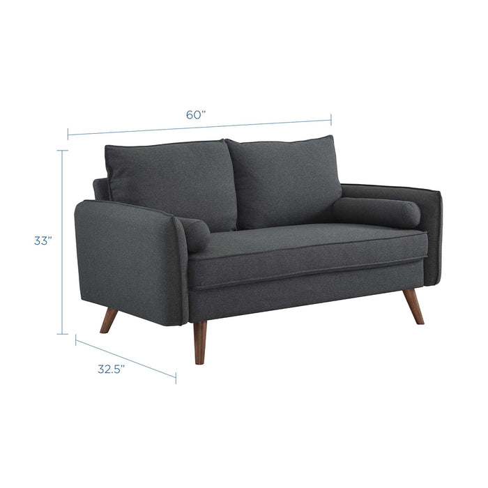 Modway  Revive Upholstered Modern Fabric Loveseat