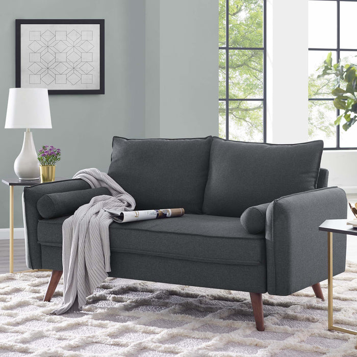 Modway  Revive Upholstered Modern Fabric Loveseat