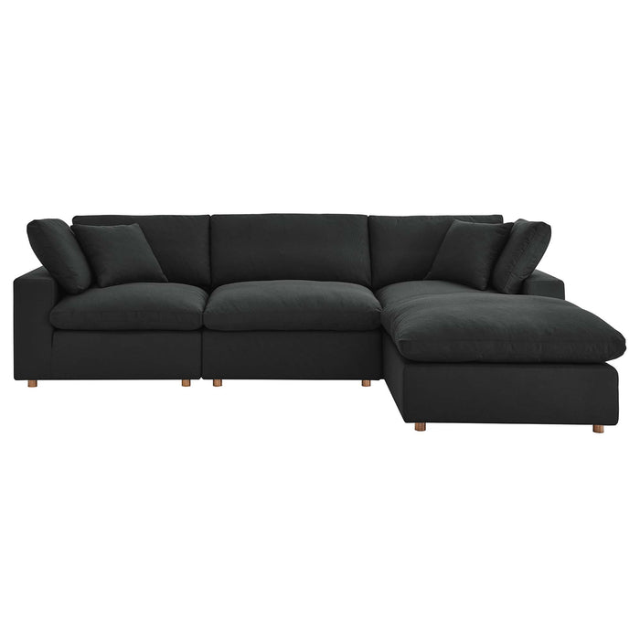 Modway Commix 4-Piece Overstuffed Sectional Sofa Set