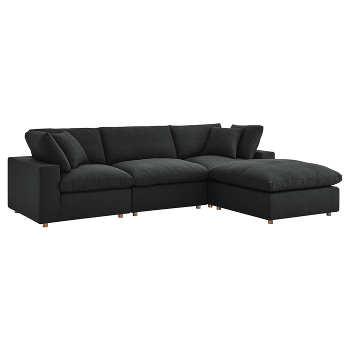 Modway Commix 4-Piece Overstuffed Sectional Sofa Set