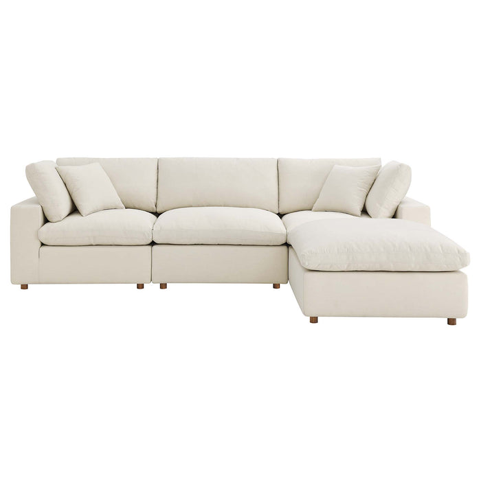 Modway Commix 4-Piece Overstuffed Sectional Sofa Set