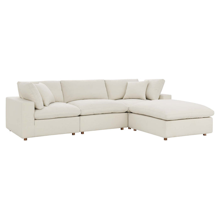 Modway Commix 4-Piece Overstuffed Sectional Sofa Set