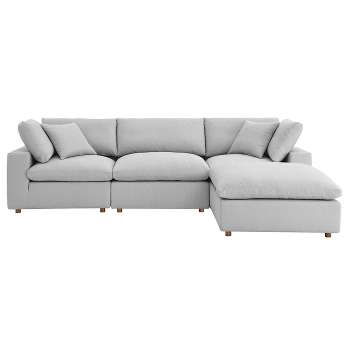 Modway Commix 4-Piece Overstuffed Sectional Sofa Set