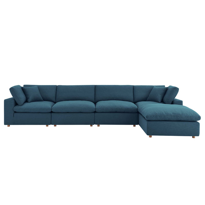 Modway Commix Down-Filled 5-Piece Sectional Sofa Set