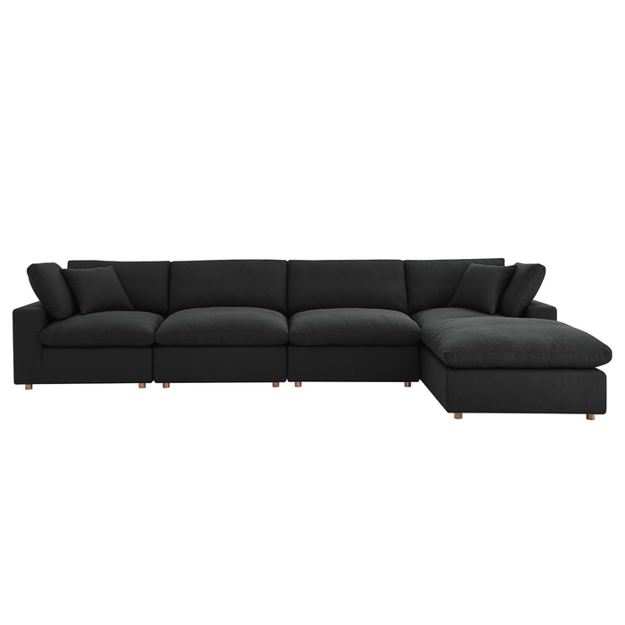 Modway Commix Down-Filled 5-Piece Sectional Sofa Set