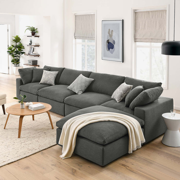 Modway Commix Down-Filled 5-Piece Sectional Sofa Set