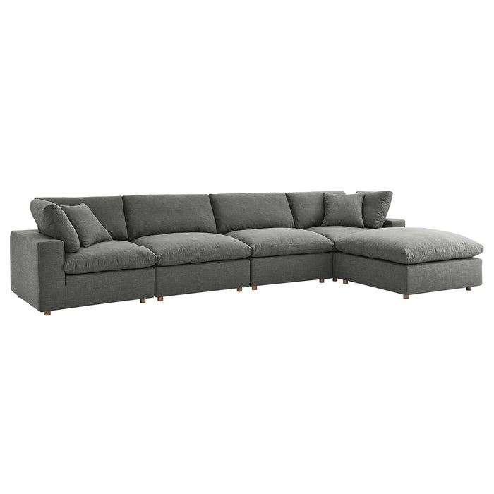 Modway Commix Down-Filled 5-Piece Sectional Sofa Set