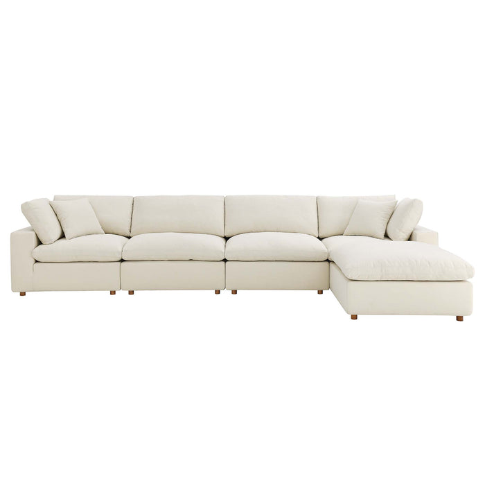 Modway Commix Down-Filled 5-Piece Sectional Sofa Set