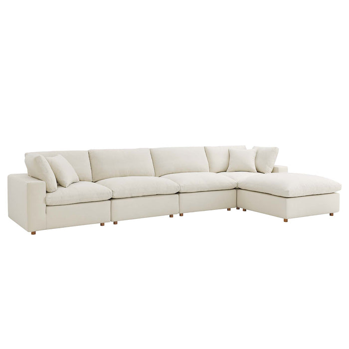 Modway Commix Down-Filled 5-Piece Sectional Sofa Set