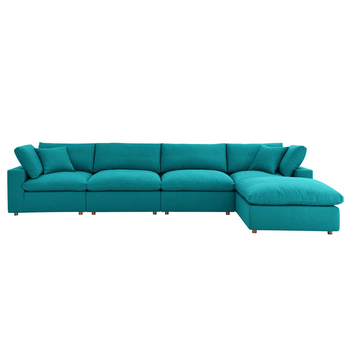 Modway Commix Down-Filled 5-Piece Sectional Sofa Set