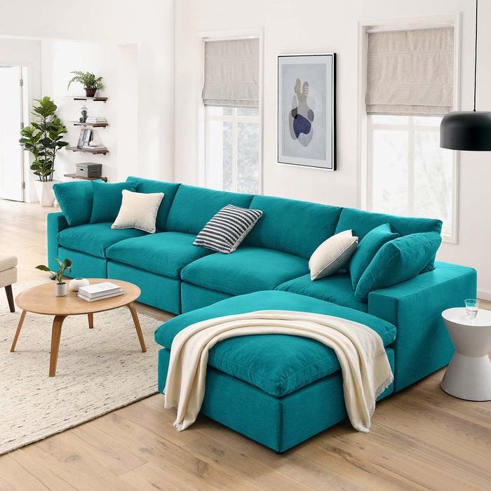 Modway Commix Down-Filled 5-Piece Sectional Sofa Set