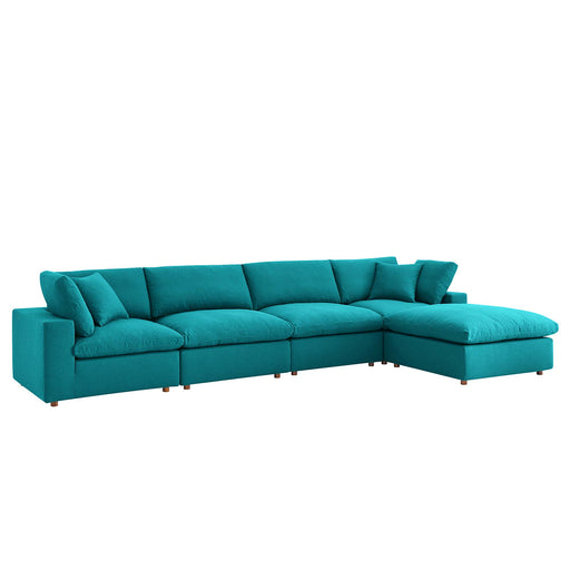 Modway Commix Down-Filled 5-Piece Sectional Sofa Set