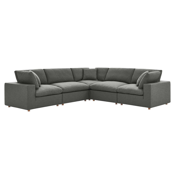 Modway Commix Down-Filled Overstuffed 5-Piece Sectional Sofa Set