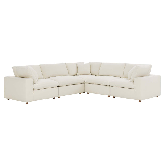 Modway Commix Down-Filled Overstuffed 5-Piece Sectional Sofa Set