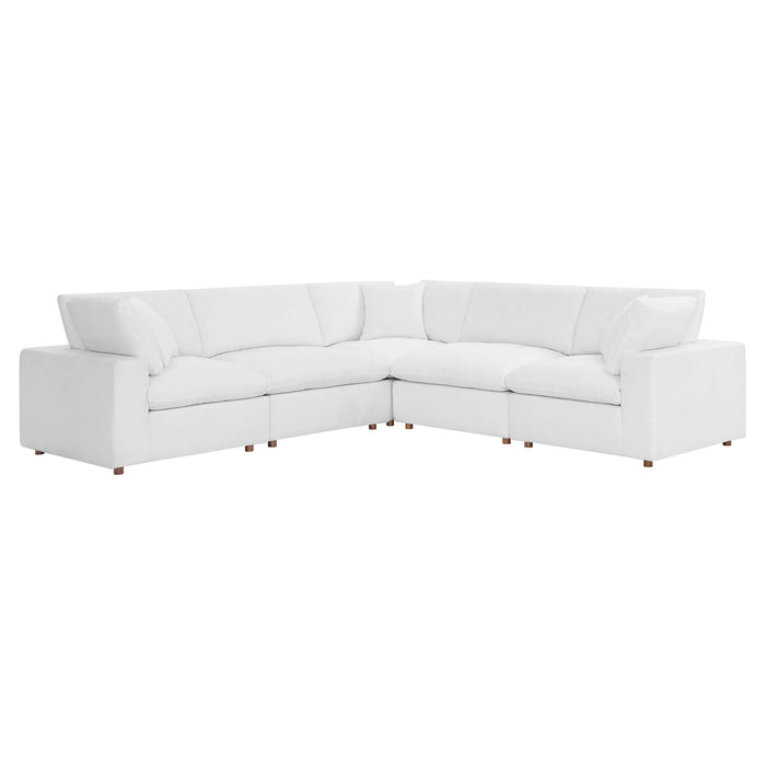 Modway Commix Down-Filled Overstuffed 5-Piece Sectional Sofa Set