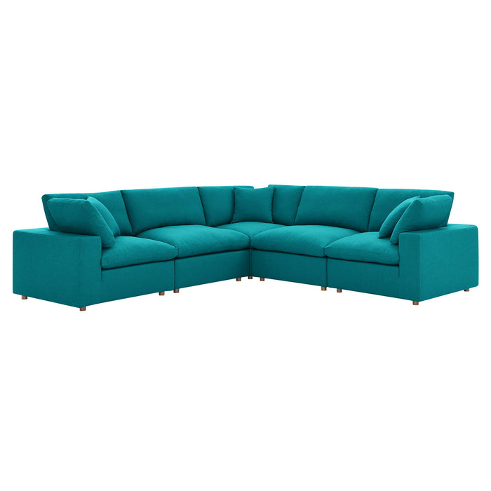 Modway Commix Down-Filled Overstuffed 5-Piece Sectional Sofa Set