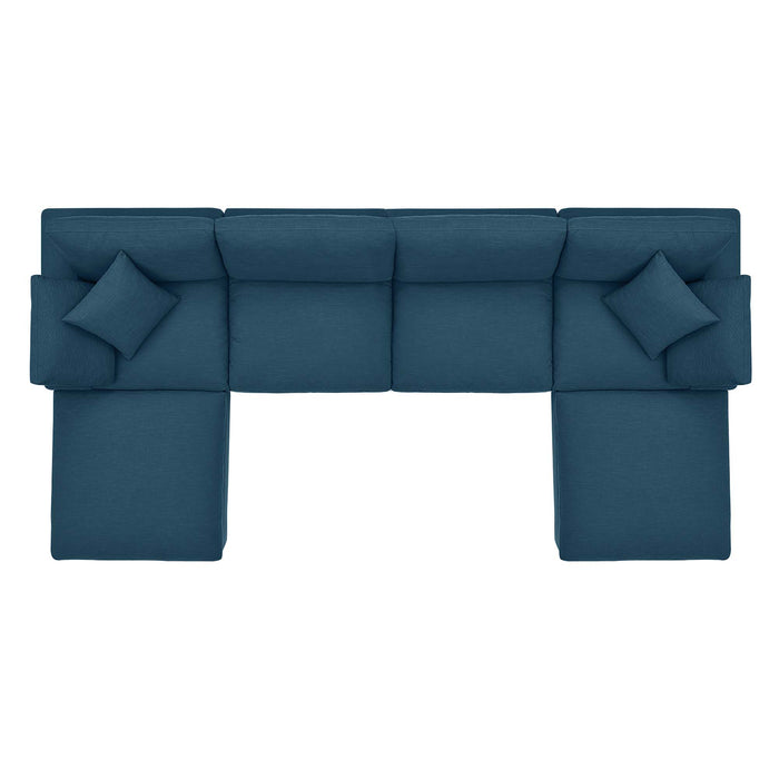 Modway Commix Down-Filled 6-Piece Sectional Sofa Set