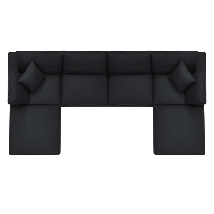 Modway Commix Down-Filled 6-Piece Sectional Sofa Set