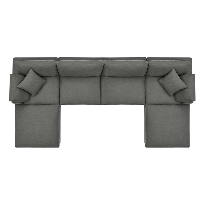 Modway Commix Down-Filled 6-Piece Sectional Sofa Set