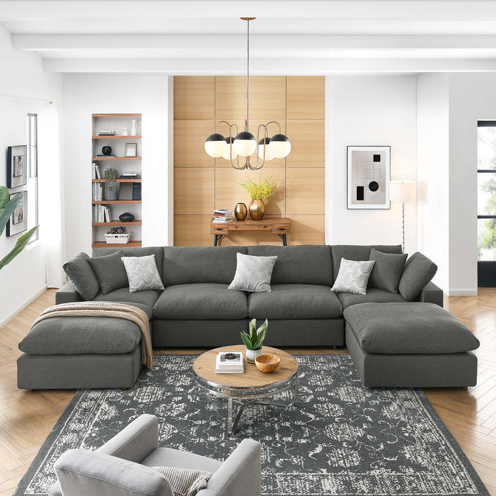 Modway Commix Down-Filled 6-Piece Sectional Sofa Set