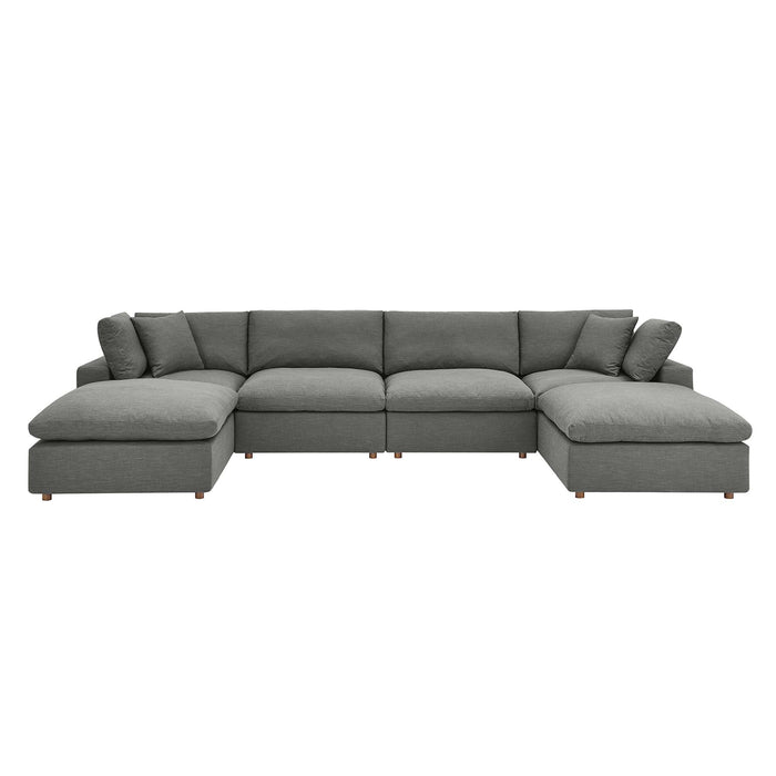 Modway Commix Down-Filled 6-Piece Sectional Sofa Set