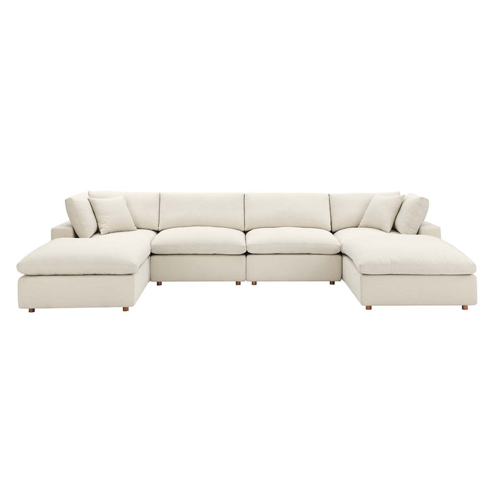 Modway Commix Down-Filled 6-Piece Sectional Sofa Set