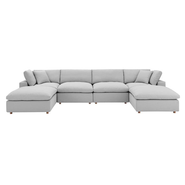 Modway Commix Down-Filled 6-Piece Sectional Sofa Set