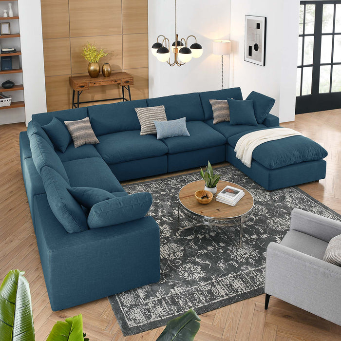 Modway Commix Down Filled 7-Piece Sectional Sofa Set