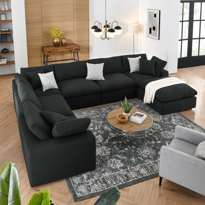 Modway Commix Down Filled 7-Piece Sectional Sofa Set