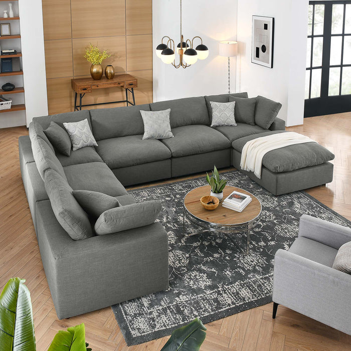 Modway Commix Down Filled 7-Piece Sectional Sofa Set