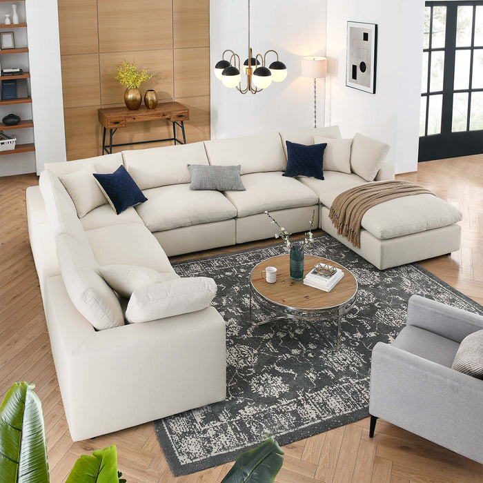 Modway Commix Down Filled 7-Piece Sectional Sofa Set