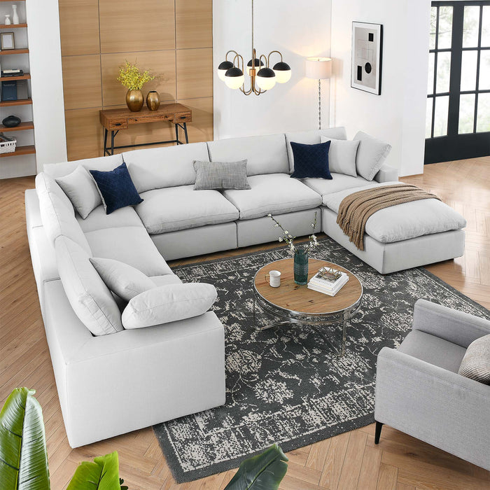 Modway Commix Down Filled 7-Piece Sectional Sofa Set