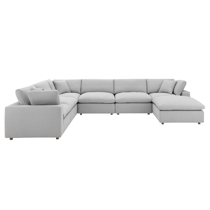 Modway Commix Down Filled 7-Piece Sectional Sofa Set