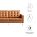 Modway Loft Tufted Vegan Mid-Century Modern Leather Sofa