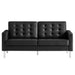 Modway Loft Tufted Vegan Mid-Century Modern Leather Loveseat