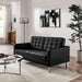 Modway Loft Tufted Vegan Mid-Century Modern Leather Loveseat