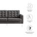 Modway Loft Tufted Vegan Mid-Century Modern Leather Loveseat