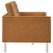 Modway Loft Tufted Vegan Mid-Century Modern Leather Loveseat