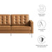 Modway Loft Tufted Vegan Mid-Century Modern Leather Loveseat