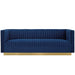 Modway Sanguine Vertical Channel Tufted Modern Velvet Sofa