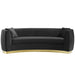 Modway Resolute Curved Mid-Century Modern Velvet Sofa