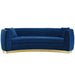 Modway Resolute Curved Mid-Century Modern Velvet Sofa