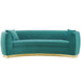 Modway Resolute Curved Mid-Century Modern Velvet Sofa